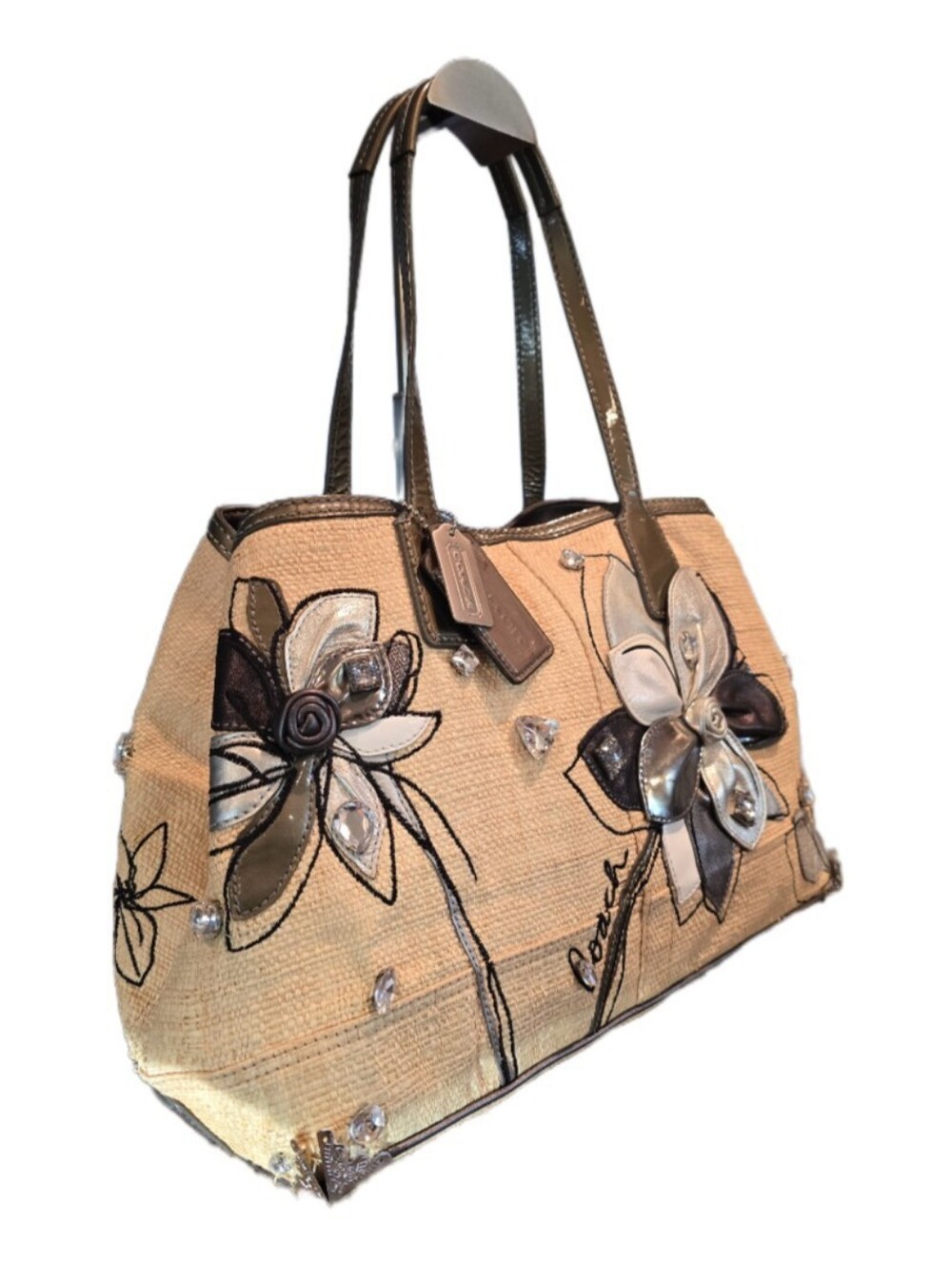 The Y2K Coach 13531 Hamptons Archive 10th Anniversary Straw Floral Bag Vintage i